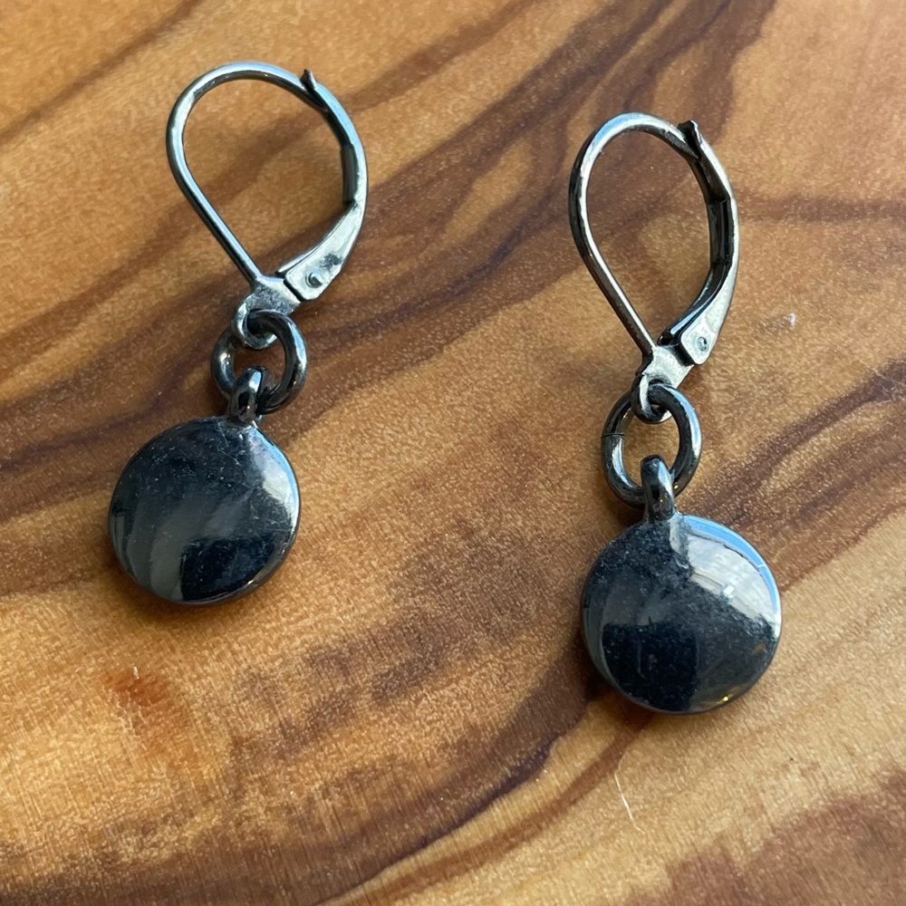Lia Sophia Smolder Black Dangle Earrings